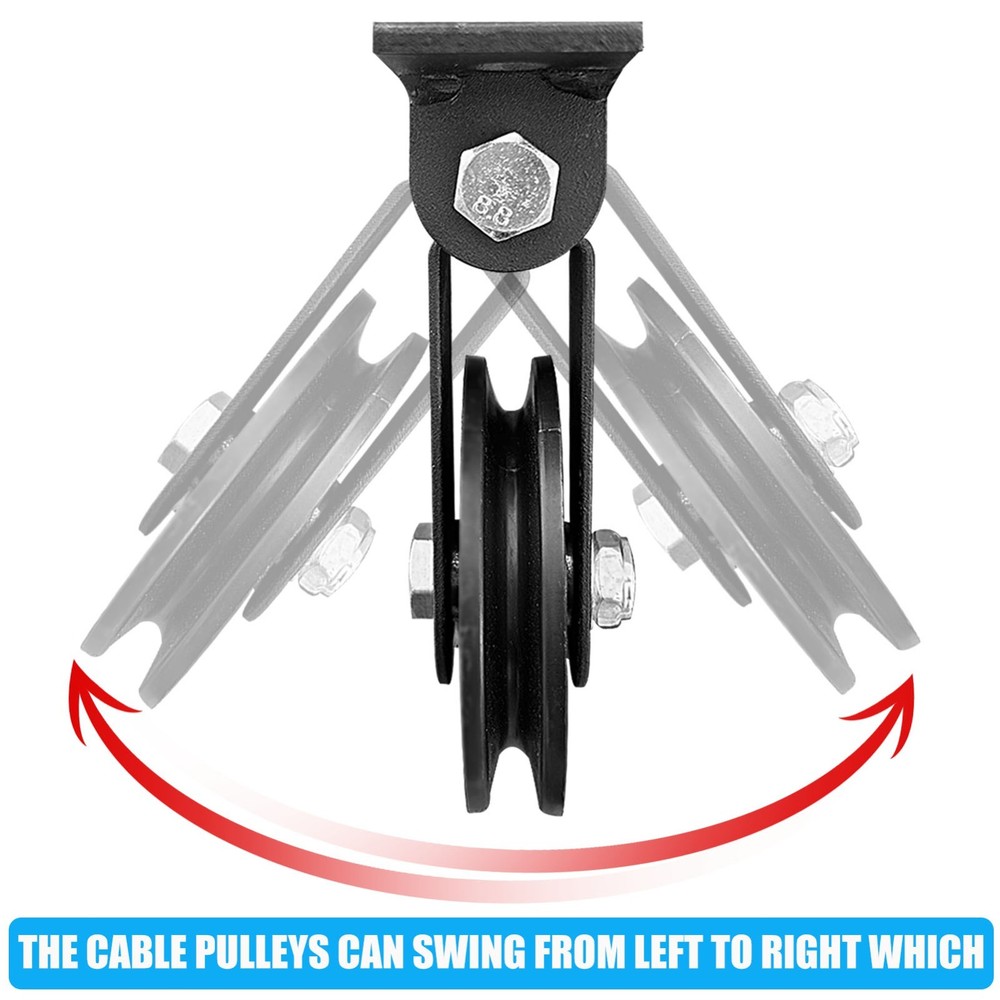 Power Rack Swing Pulley System Attachment LAT Pulldown Machine Cable for Home