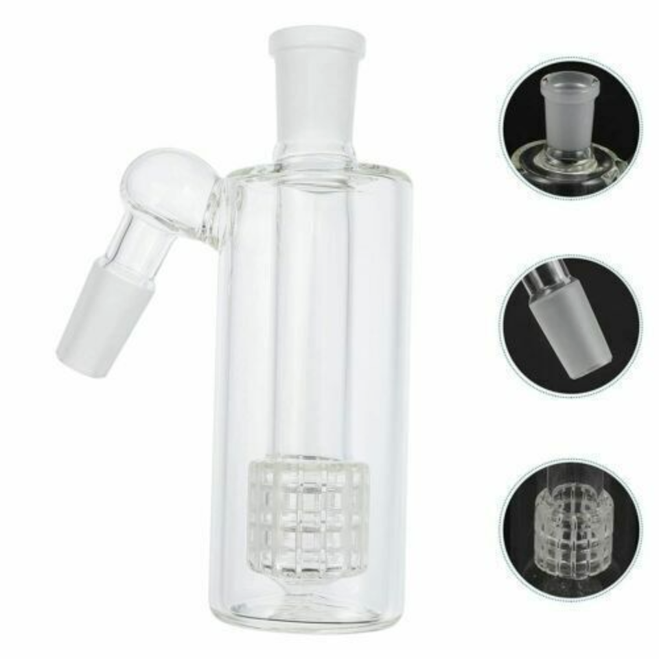 14mm Ash Catcher 45 Degree Glass Water Bong Thick Pyrex Glass Bubbler