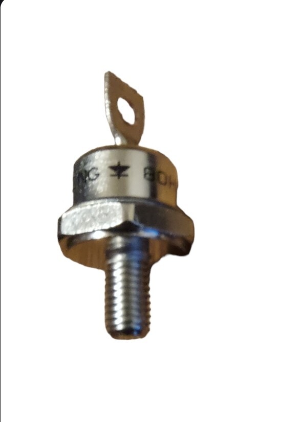 80 Amp 600 Volt Stud Blocking Diode Positive Cathode Case Stud Mount Diode