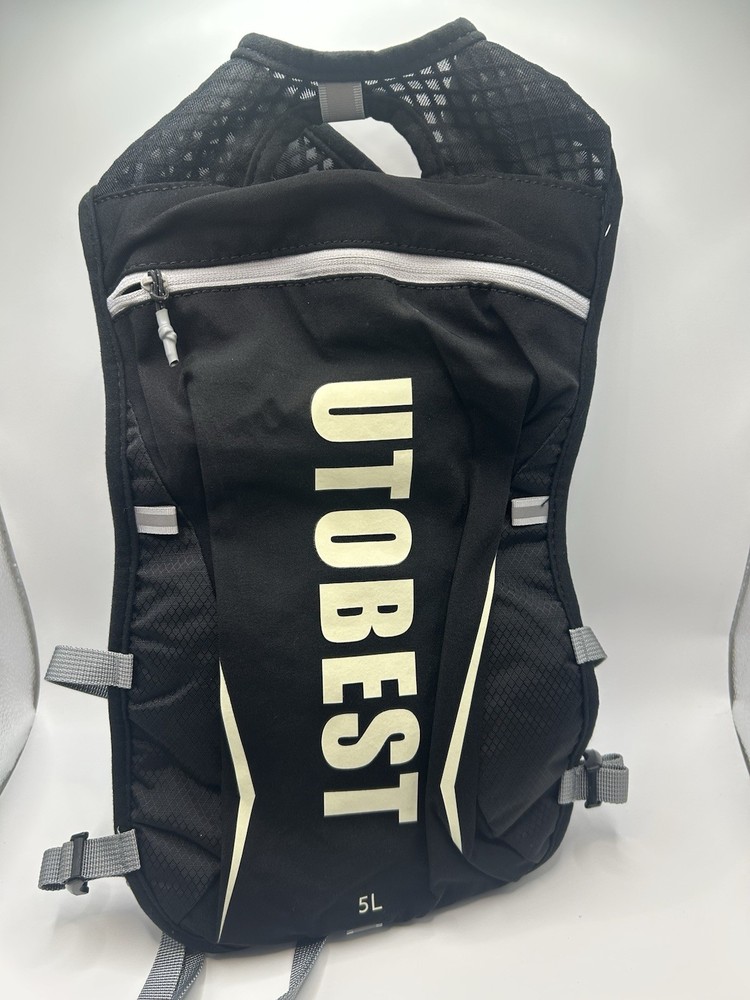 UTOBEST BLACK RUNNING HYDRATION VEST BACKPACK BAG 5L