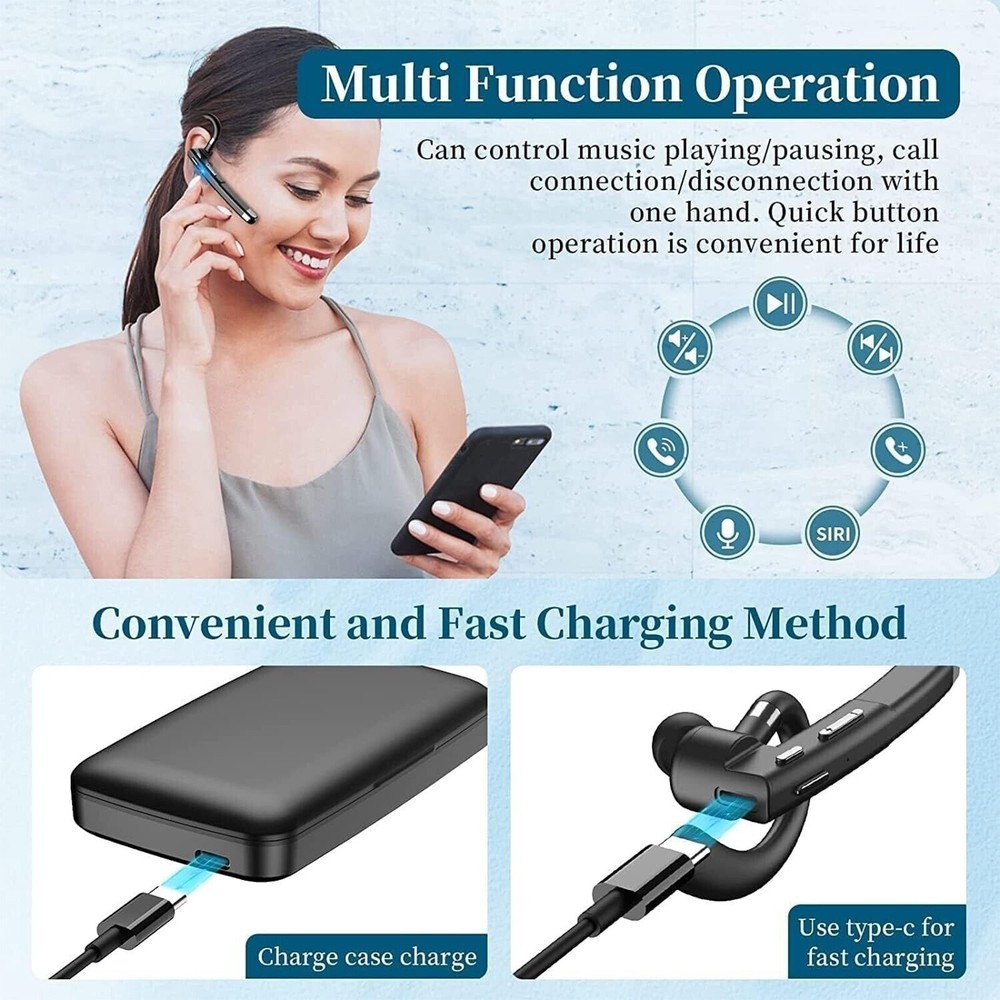 Connectivity Technology Wireless Mic Bluetooth Noise Cancelling Headset Earpiece