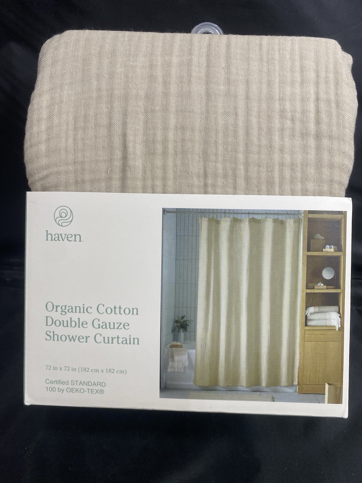 Haven Pumice Stone Organic Cotton Double Gauze Shower Curtain  Bed Bath Beyond