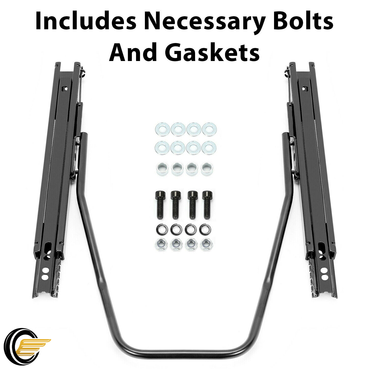 Universal Sliders Dual Locking Racing Bucket Seat Mounting Brackets Base Rail