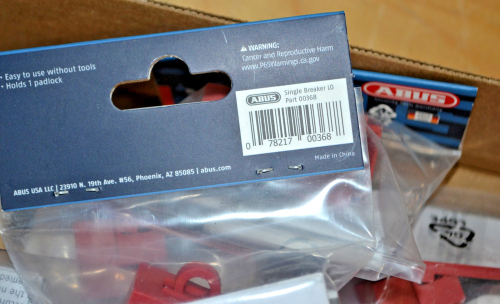 (QTY 20) ~ E201 ~ ABUS Single Pole Circuit Breaker Lockout ~ (e)