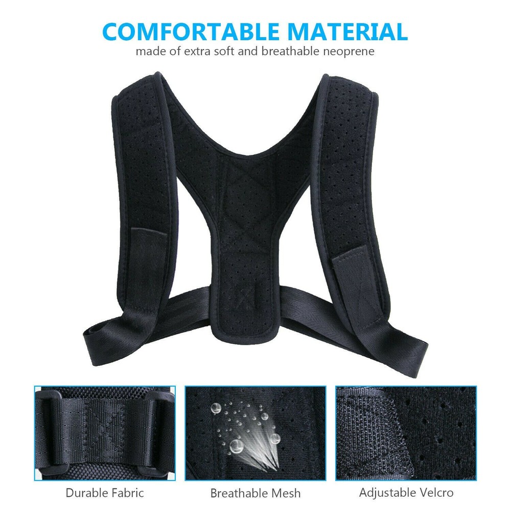 Adjustable Posture Corrector Support UNISEX Back Shoulder Belt Strap Brace