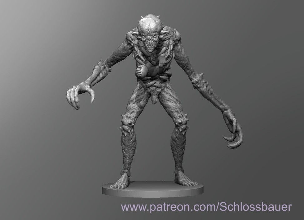 Devourer Demon Monster Manual 28mm Scale DND D&D Miniature SB
