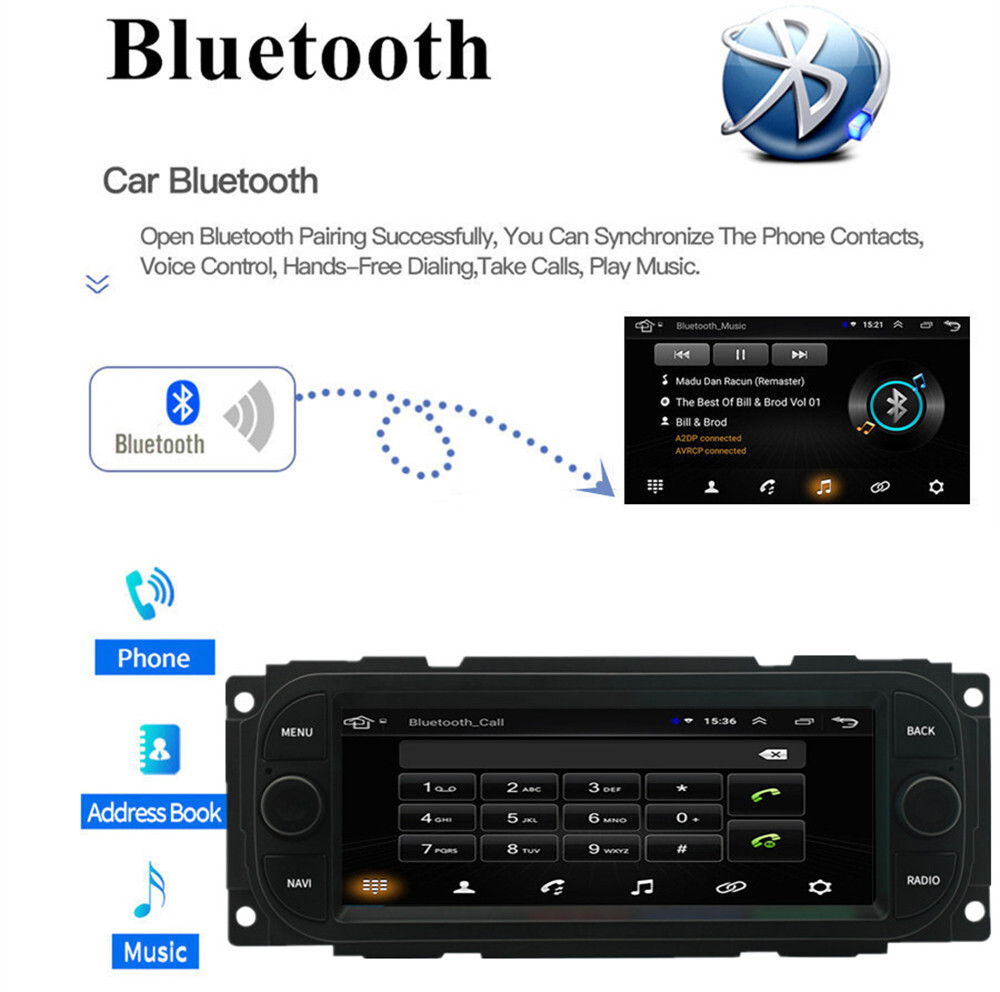 Touch Screen Car Radio Player BT SWC W/Cam Fit For Chrysler PT Cruiser 2000-2006