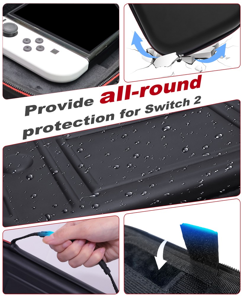 Switch Carrying Case Hard Shell Protective for Nintendo Switch 2 Accessories