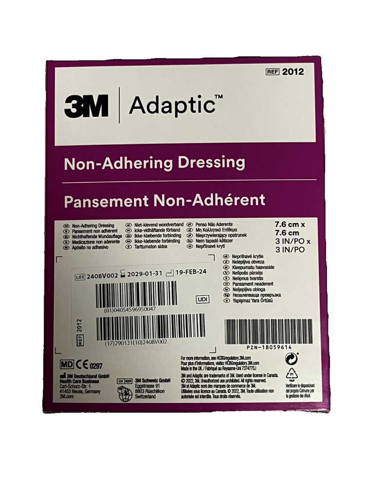 3M Adaptic 3X3 Non-Adhering Wound Dressing 50 Count