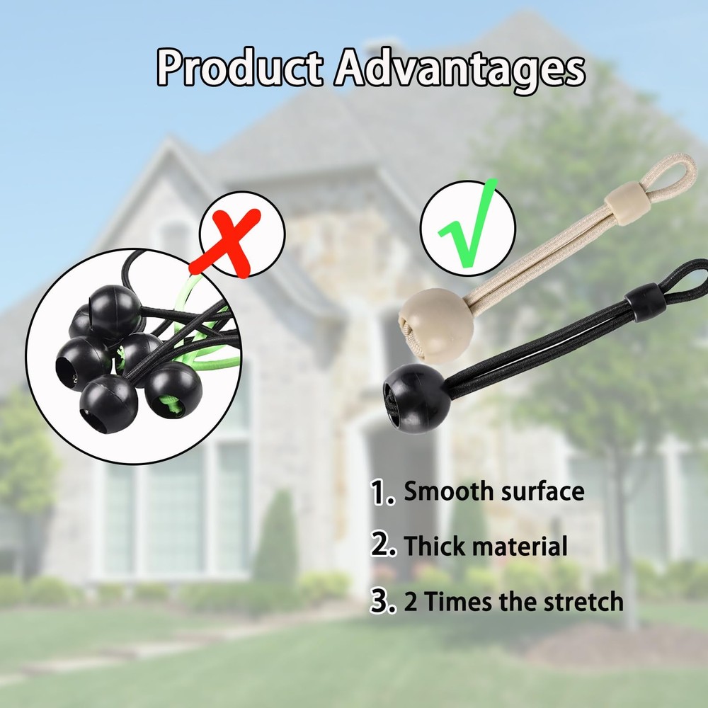 Sunshade Shade Hardware Bungee kit and End Cap Coolaroo Replacement Part for ...