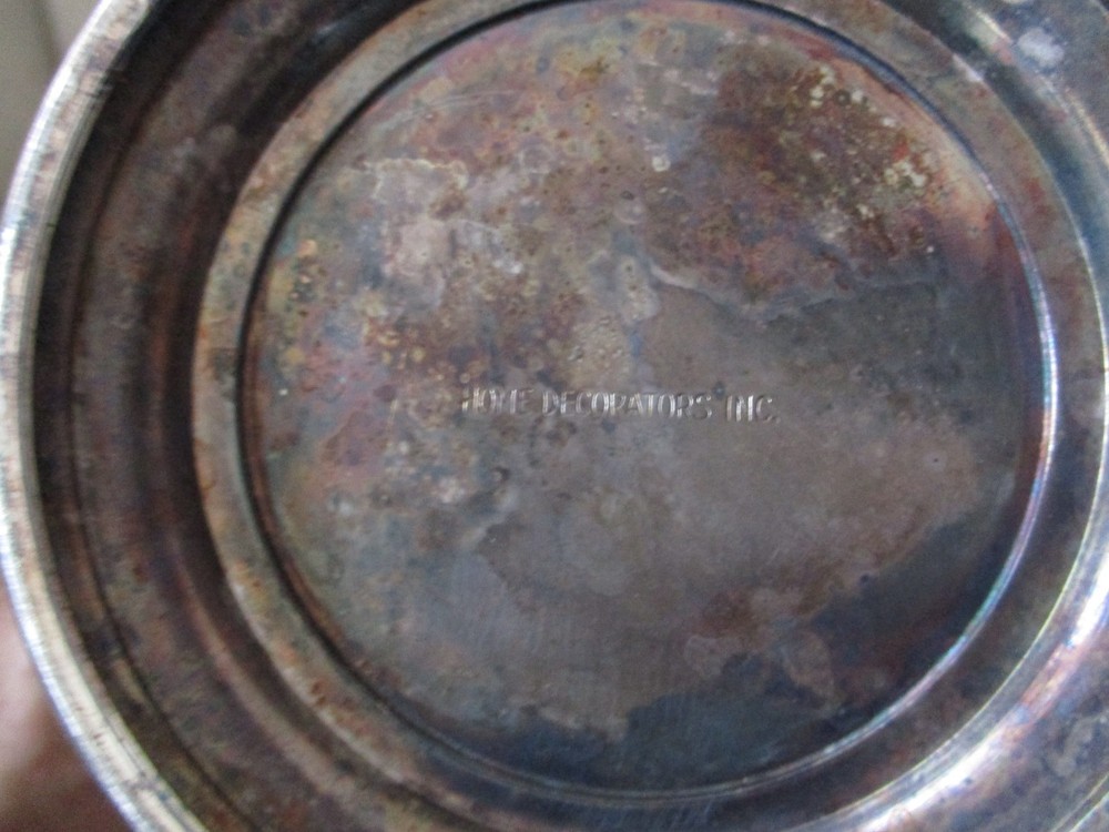 Vintage Tarnished Silver Plate Tea Pot Home Decorators Inc