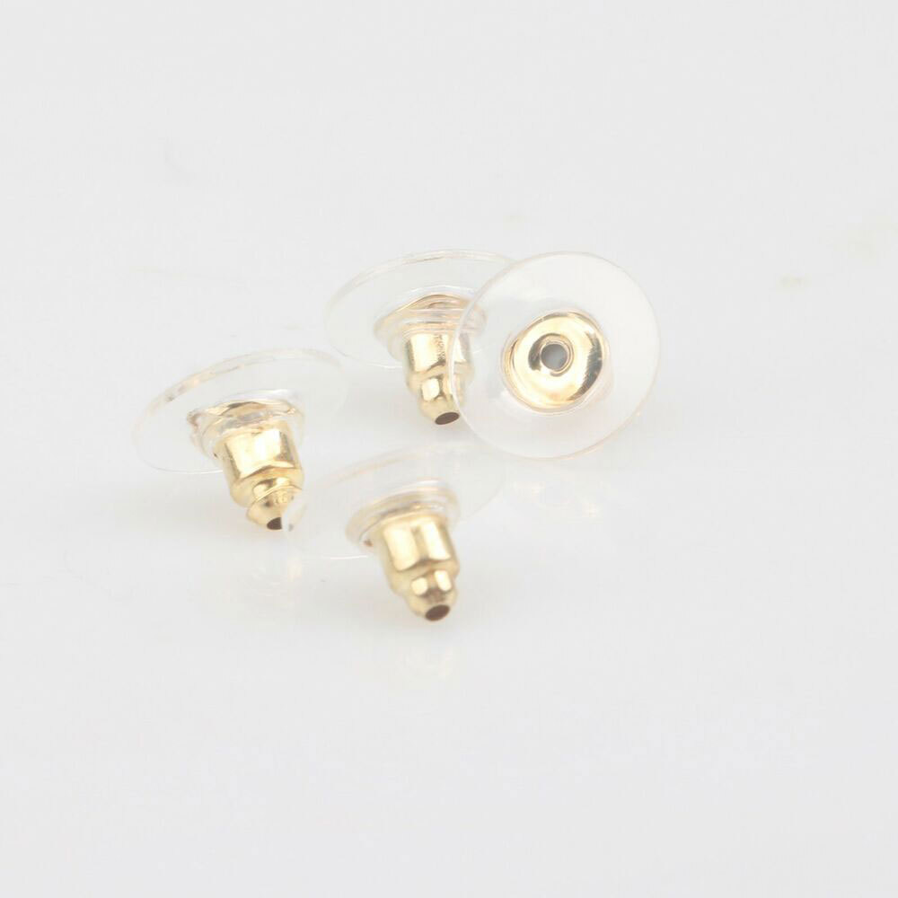 300X Earring Backs Post Backings stopper Silver Golden Stud secure Hook Earring