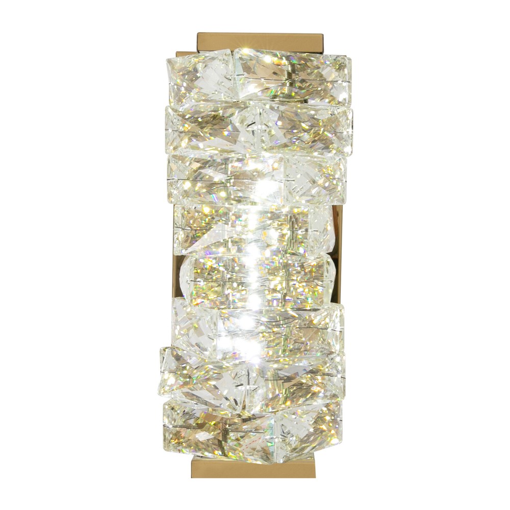 Modern Golden Crystal Wall Lamp with Adjustable LED Light Source