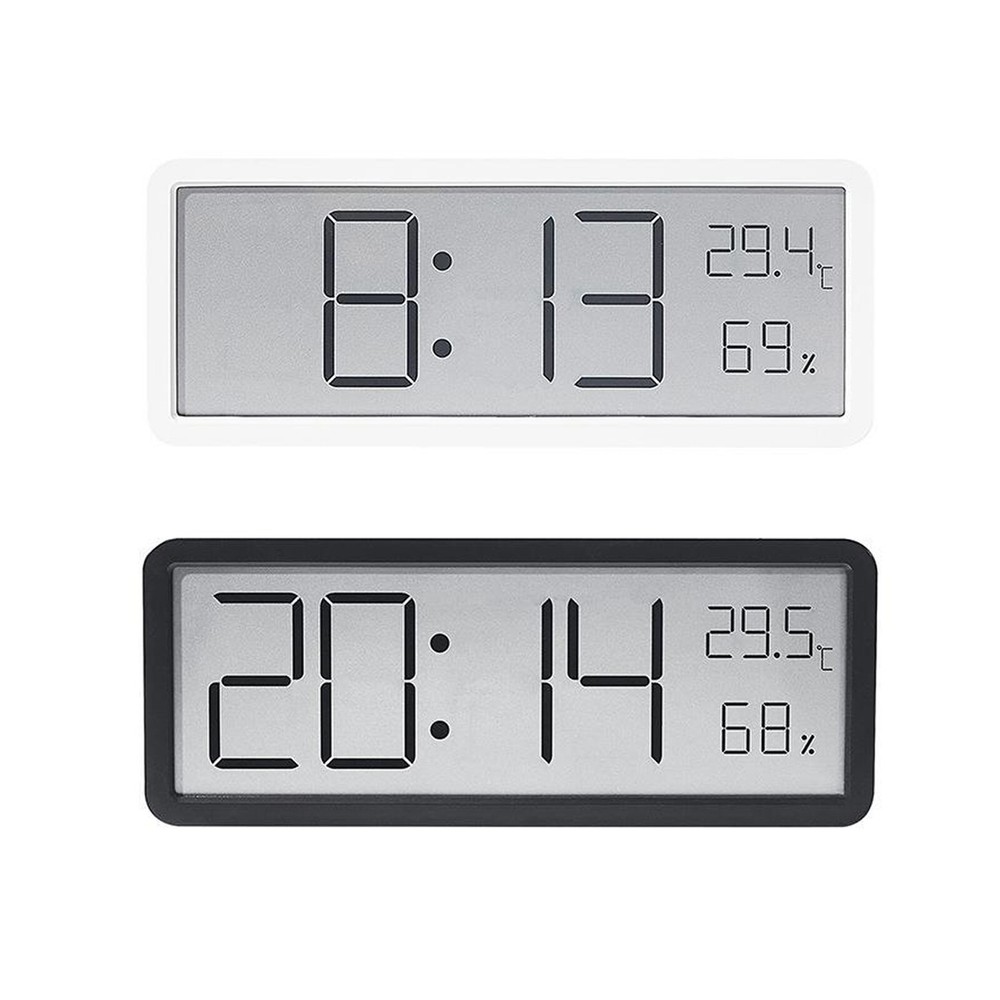 Digital LED Wall Clock Alarm Humidity Temperature Display Desktop Clock Large