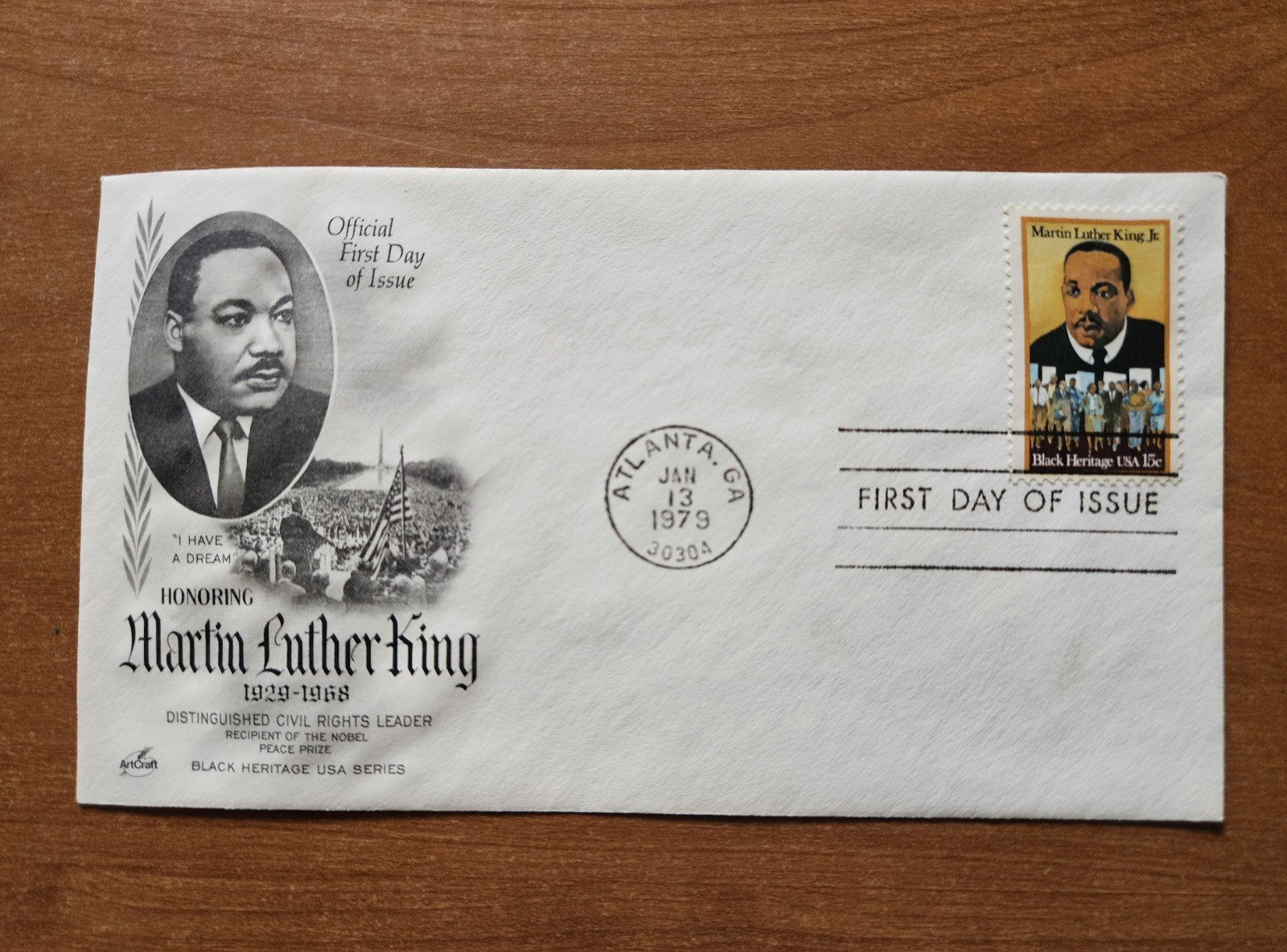 1979 U. S. Martin Luther King Stamp First Day Of Issue Cover