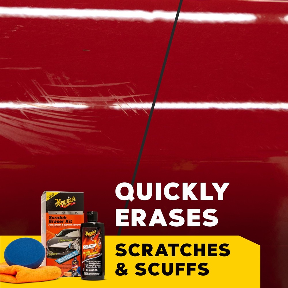 Meguiar’s Quik Scratch Eraser Kit, Car Scratch Remover for Fixing Surface Ble...
