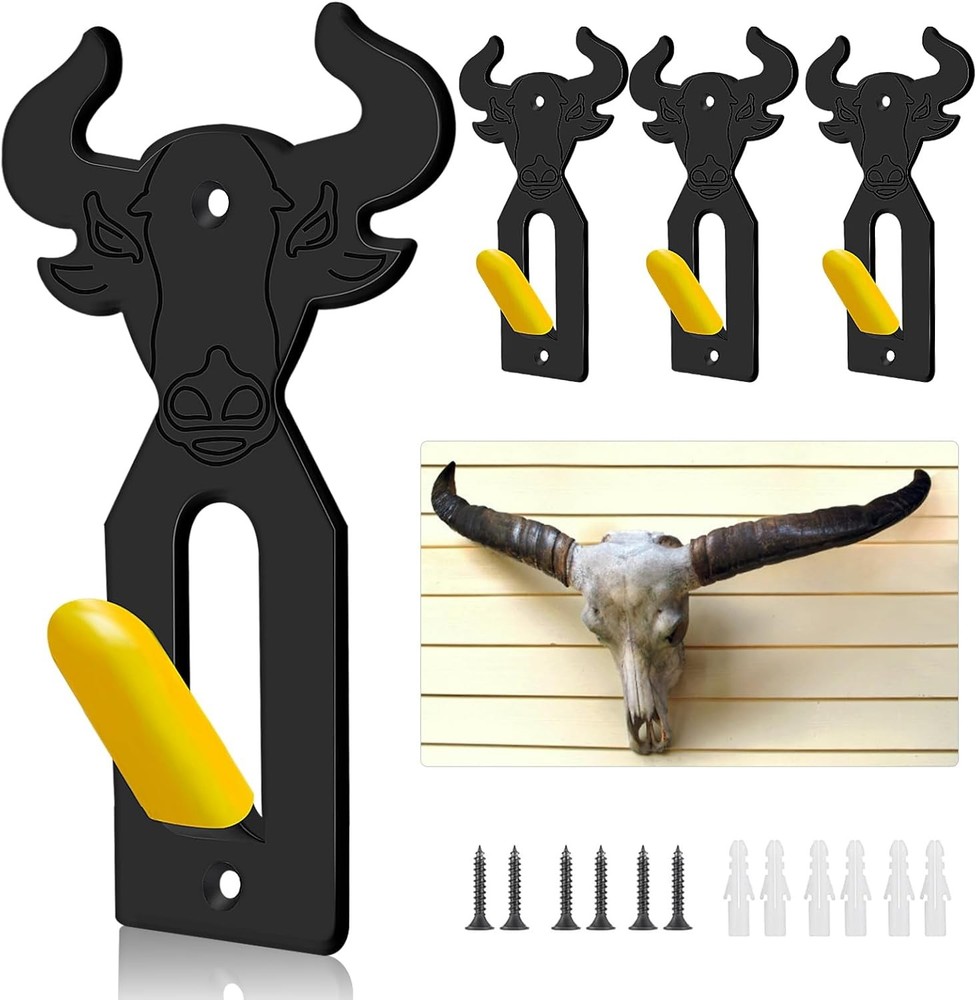 Adjustable skull wall mount hanger for deer display