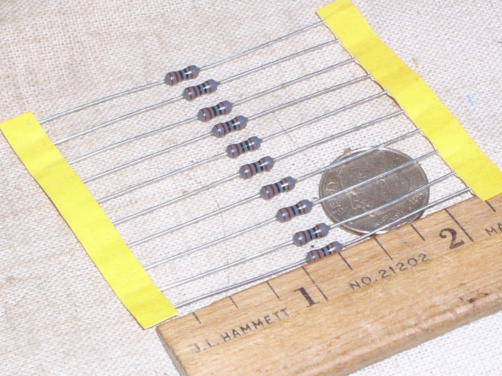 10 NEW 1K 1 K METAL FILM MF 1 KILO 1000 OHM 1/4 W .25 W WATT 1% RESISTOR FR SHIP