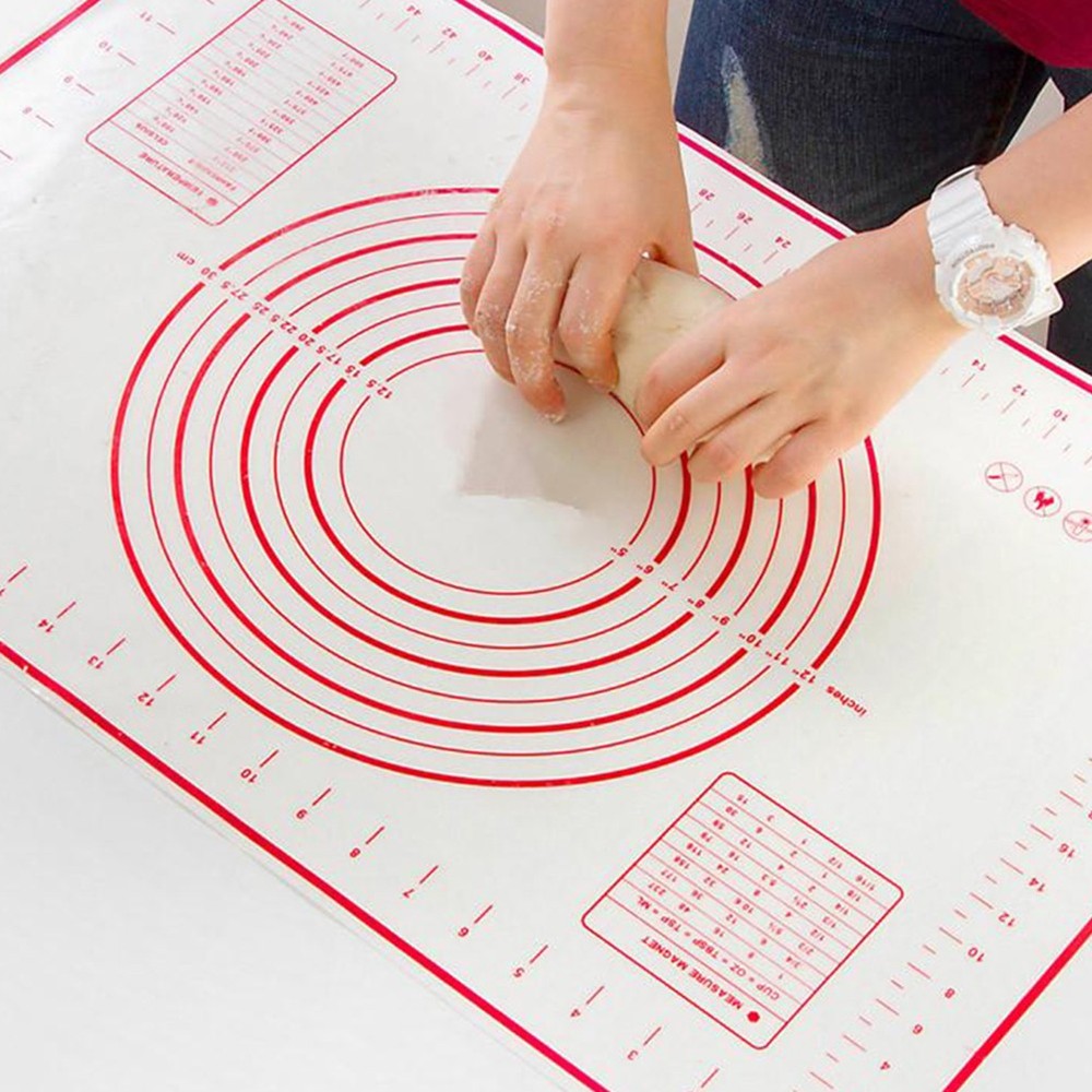 Non-Stick Baking Surface Silicone Dough Rolling Mat Pastry Thick Kitchen Tools