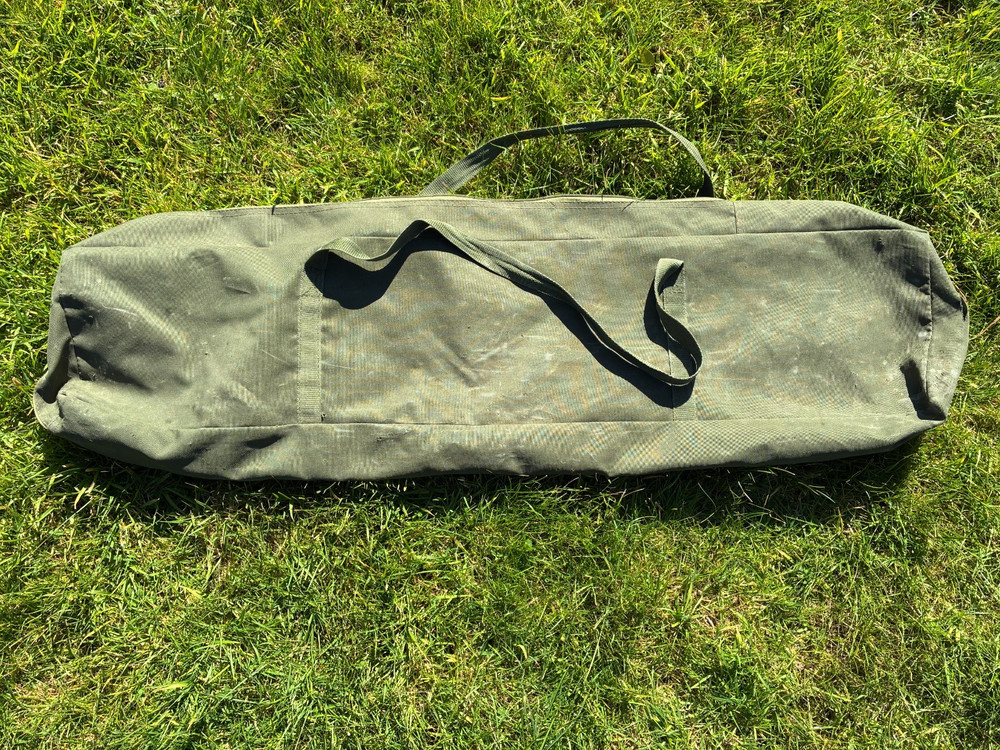 British Army Issue Folding Cotbed complete with Zipped Carry Bag.