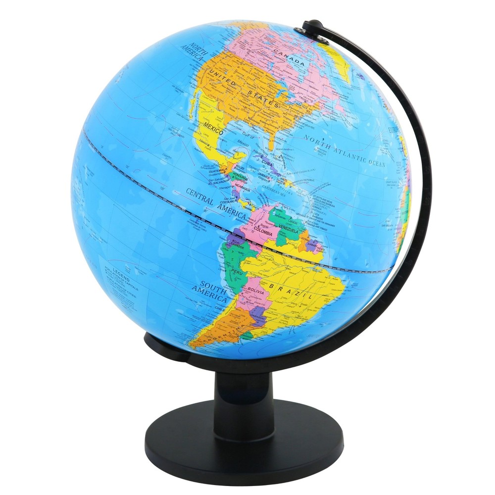 12" World Globe Political Map