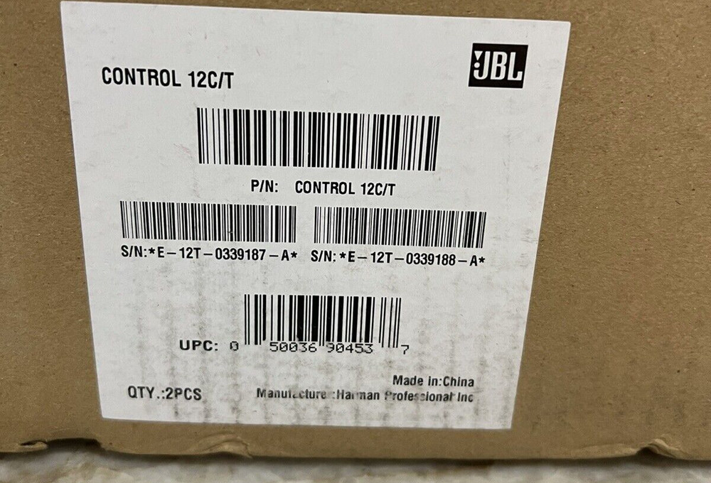 JBL Control 12C/T Compact Ceiling Loudspeaker - White - Pair