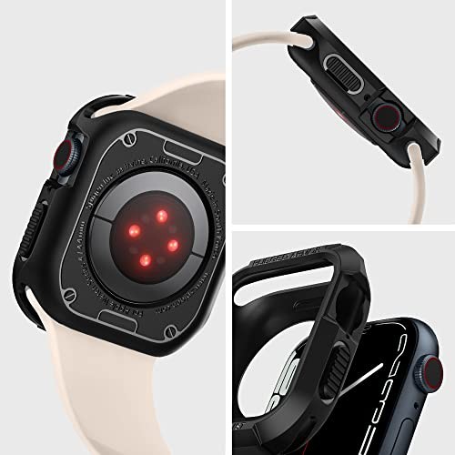 Rugged Armor Protector Designed for Apple Watch Case (45mm/44mm) Series Black
