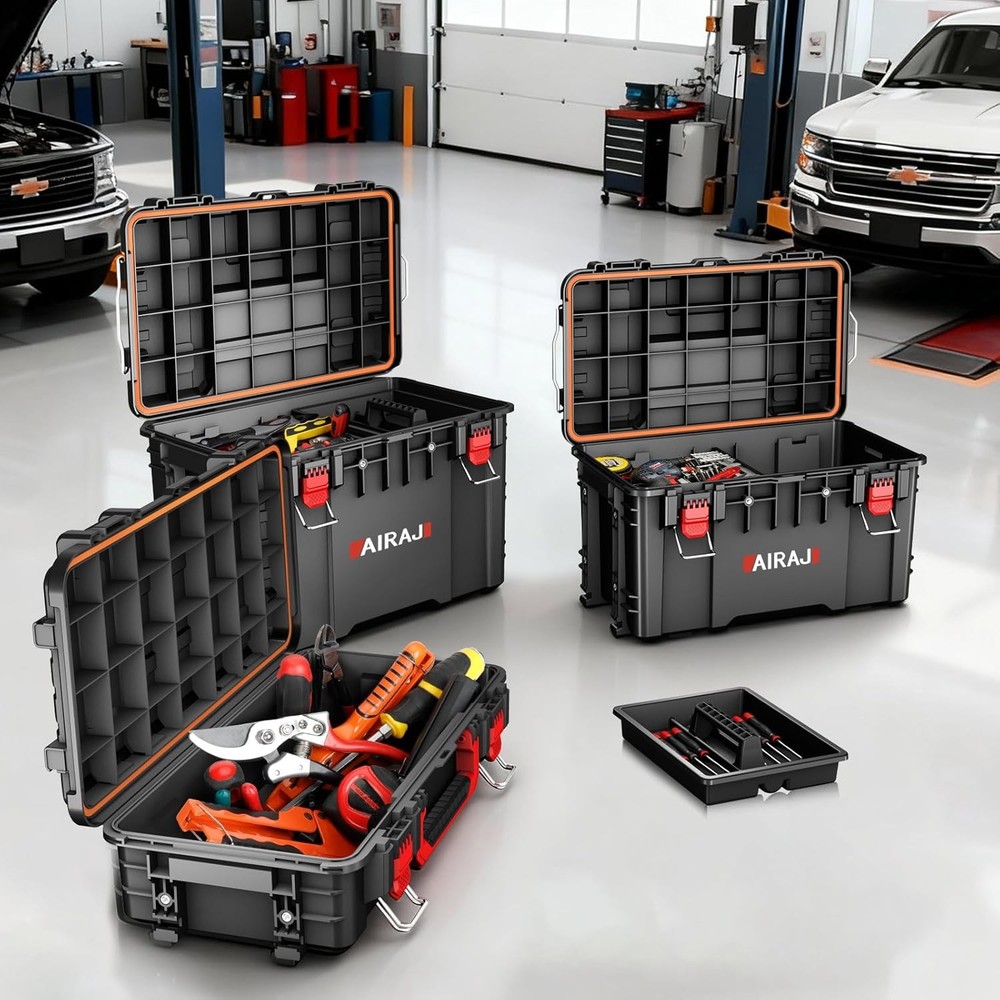 Heavy Duty Modular Stackable Tool Box Organizer Rolling Tool Box Waterproof US