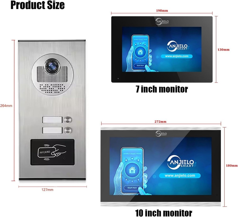 Smart Video Intercom with Motion Detection&2-Way Audio | 6 x 10-Inch Touchscreen