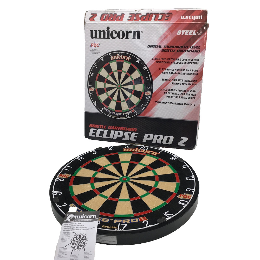 NEW Unicorn Eclipse Pro 2 Dartboard Bristle Dart Board