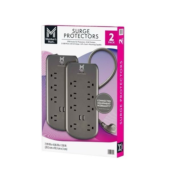 ⚡️Member's Mark Surge Protector Bundle With USB (2-Pack)