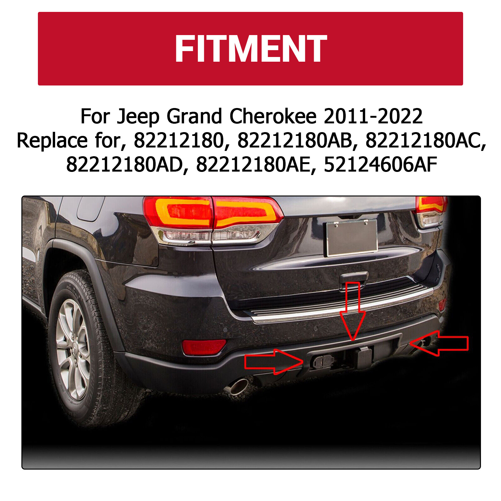 For Jeep Grand Cherokee 2011-2022 Trailer Hitch Receiver Hitch Bezel 82212180AD