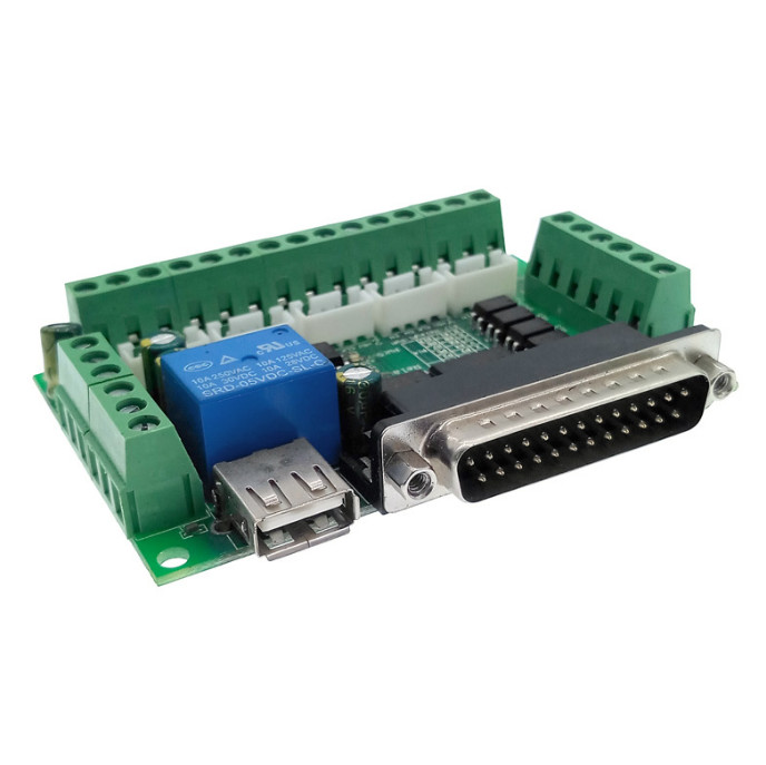 Driver board MACH3 engraving machine 5 Axis CNC breakout board optical coupler