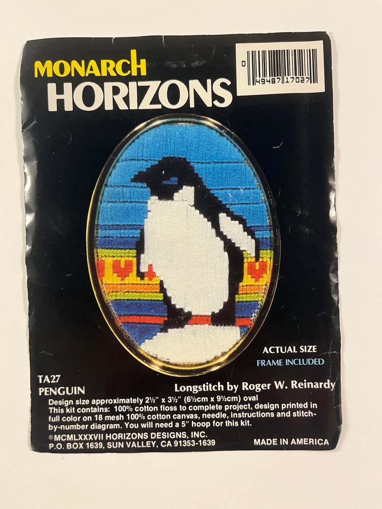 Monarch Horizons Longstitch Kit #TA27 "Penguin" - Started