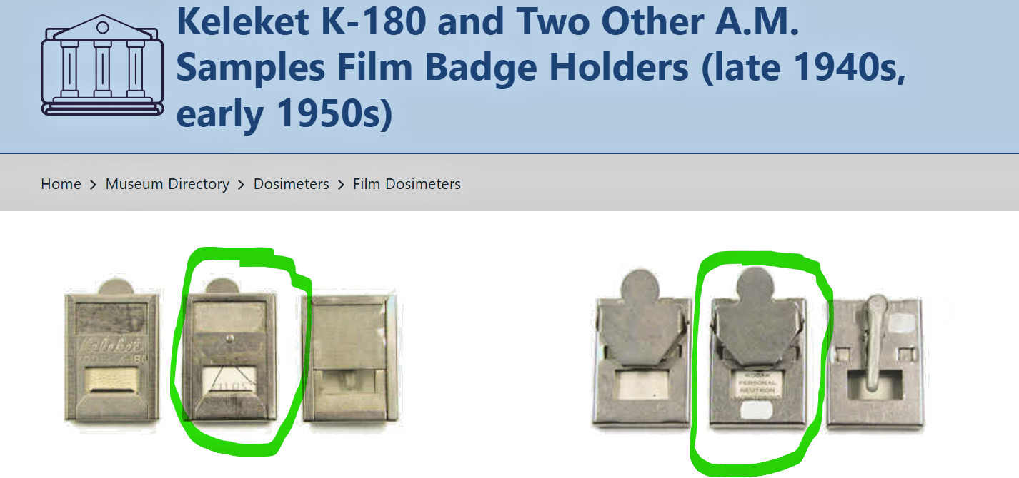 Vintage Radiation Film Badge Dosimeter Holder Military Issue Boxed [B6B3]
