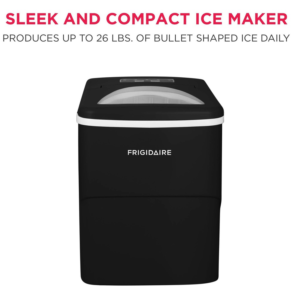 Portable Compact Icemaker 26 Lb Ice Making Machine Black Frigidaire White Medium