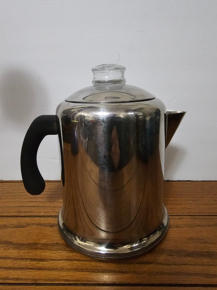 Farberware Stainless Steel Coffee Pot 4-8 Cup Complete