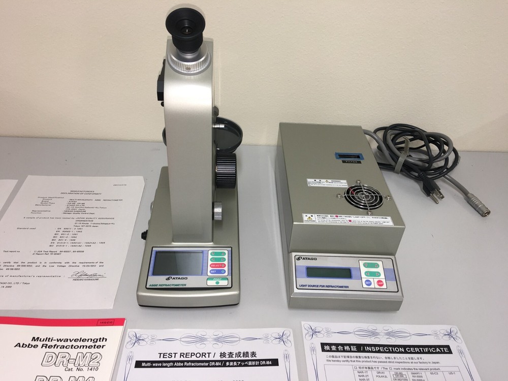 ATAGO DR-M4/1550 ABBE REFRACTOMETER WITH LIGHTSOURCE - Slightly Used!!!!!