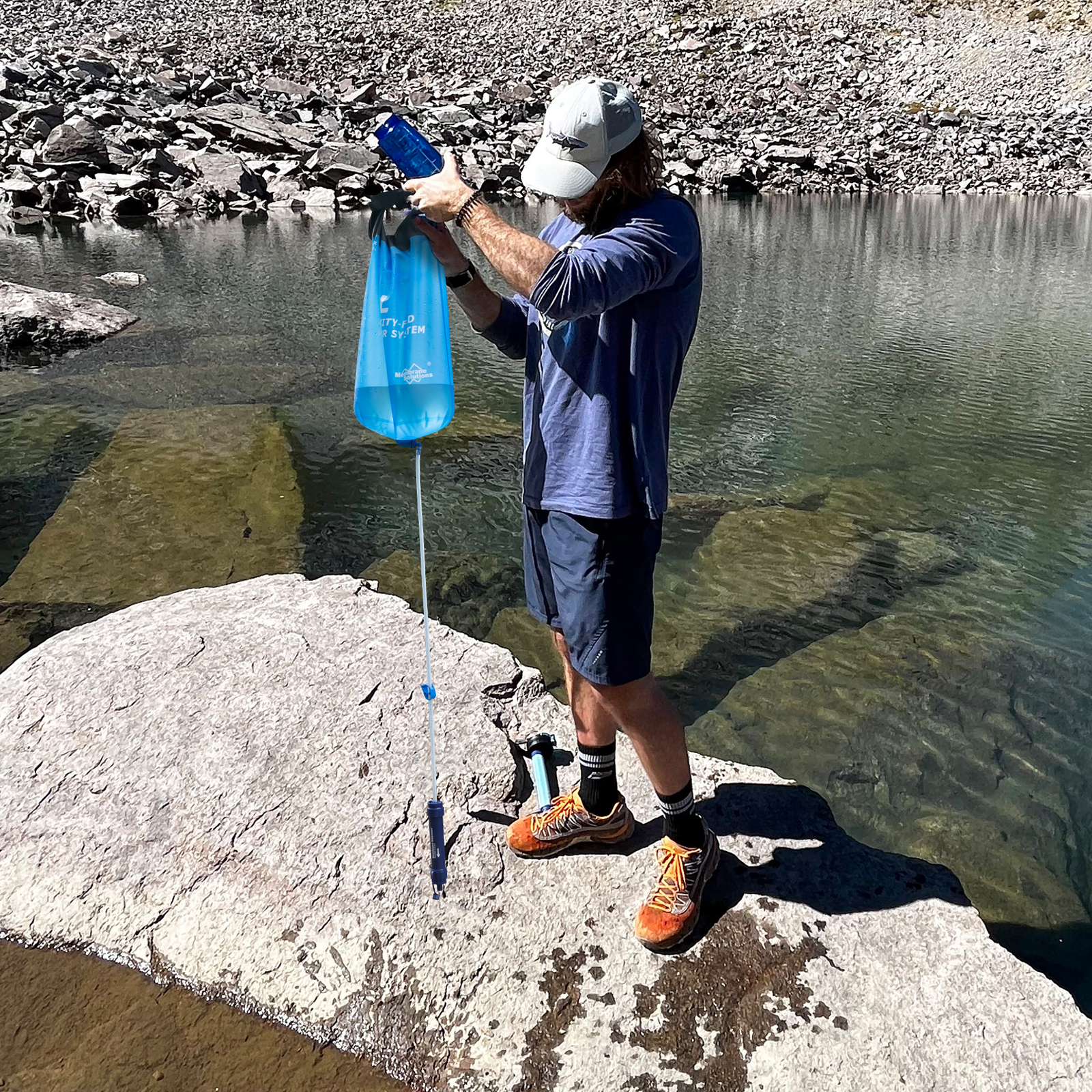 Water Filter Straw 3L/1Gal/6L/12L Gravity-Fed Water Bag for Backpacking Survival