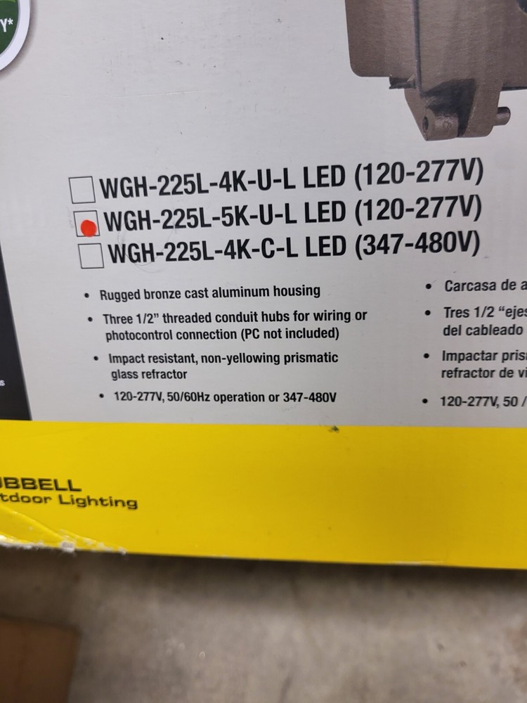 Hubbell LED Wall Pack Light Fixture (Flood Light)