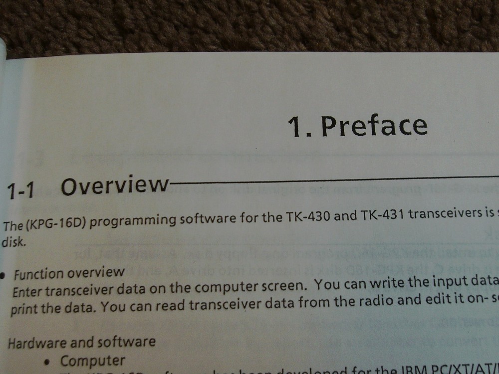 Kenwood KPG-16D Programming Software Instruction Manual