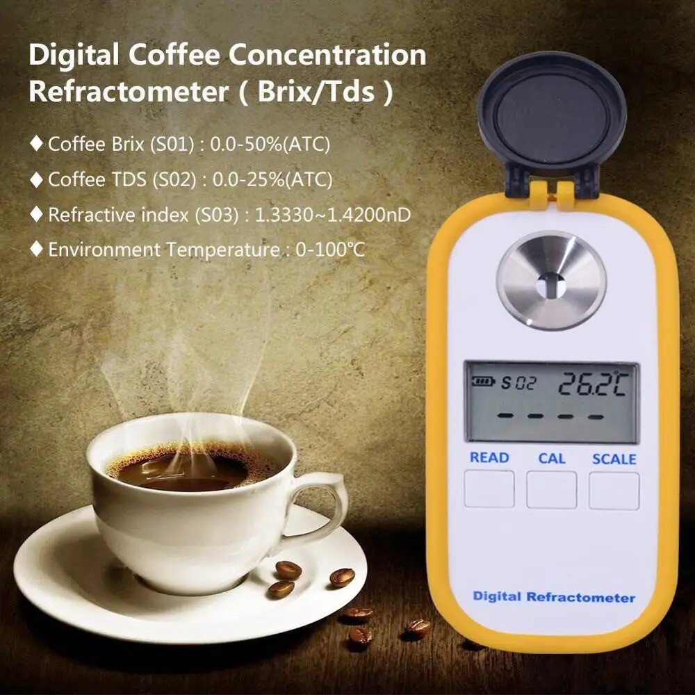 Coffee Sugar Meter Digital Portable Electronic Refractometer Concentration