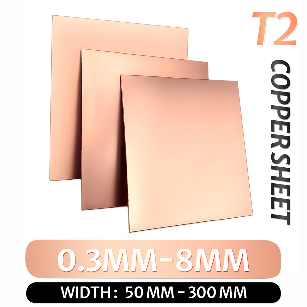 Copper Sheet, Various Sizes 0.3mm-8mm Thick, Copper Plate Thin Material Solid