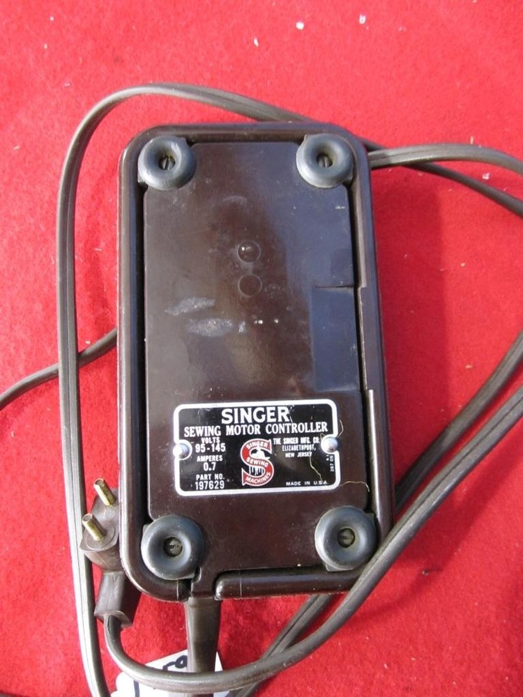 VINTAGE SINGER SEWING MACHINE 404 CONTROLLER & CORD 197629 1959