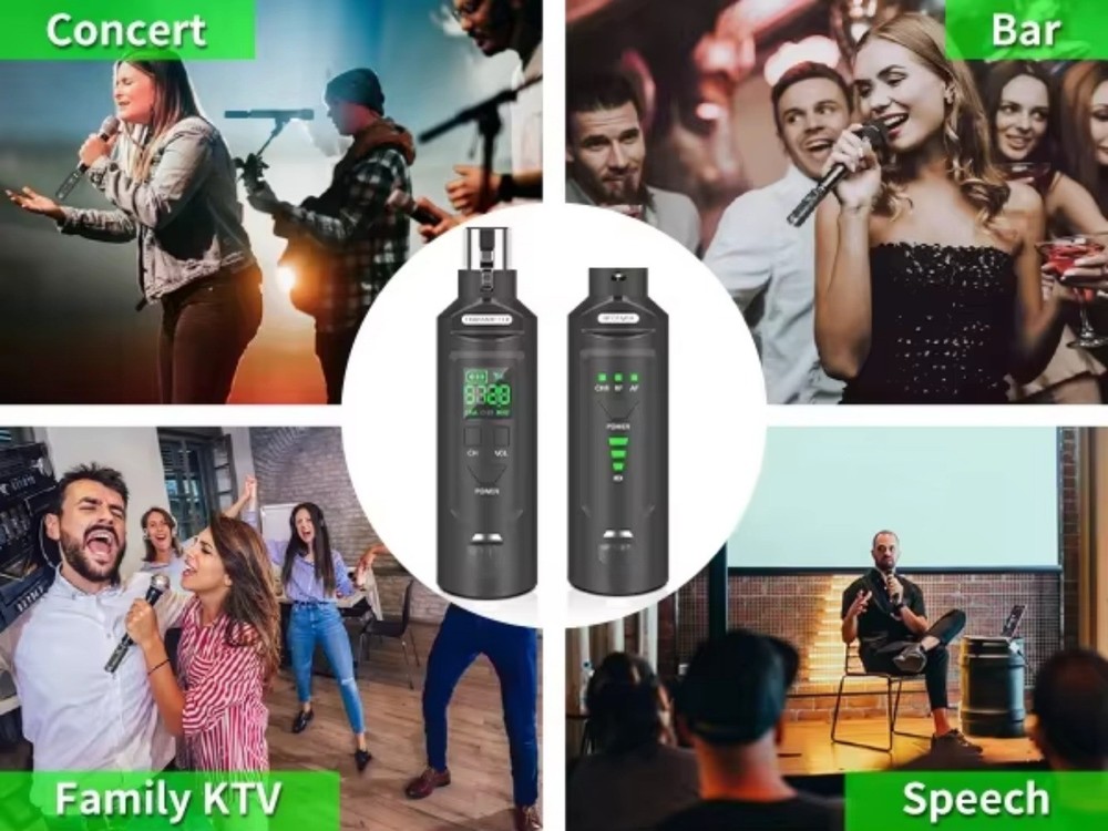Professional UHF Wireless Handheld Microphone with Wired Conversion Adapter