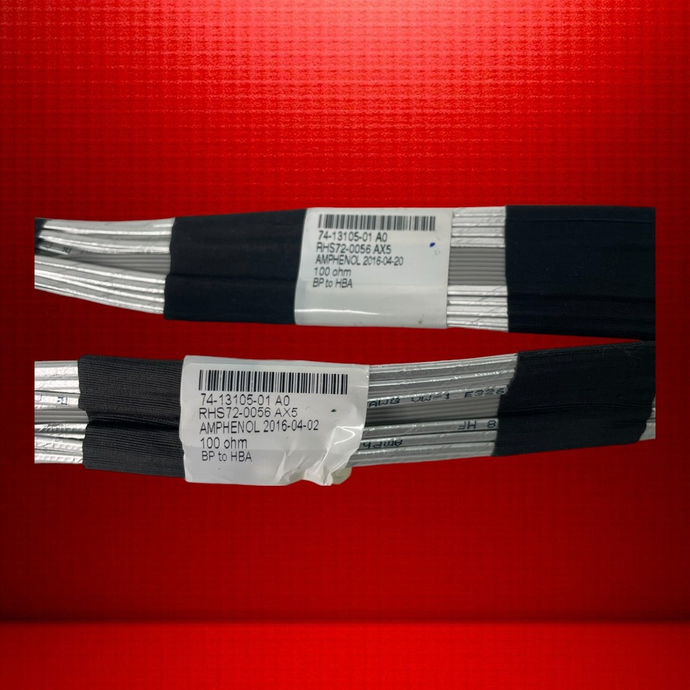 Lot 2 Amphenol 100Î© Backplane-to-HBA SAS Cables Server Storage