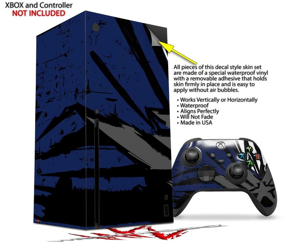 Skins XBOX Series X Console Controller Baja 0040 Blue Navy