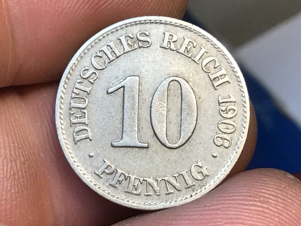 1906-E  Germany 10 Pfennig, German, 1 Coin