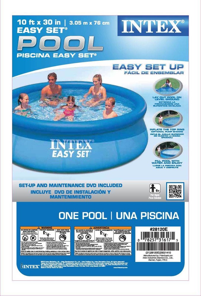 Intex 10' x 30" Easy Set Above Ground Inflatable Pool (Open Box) (2 Pack)
