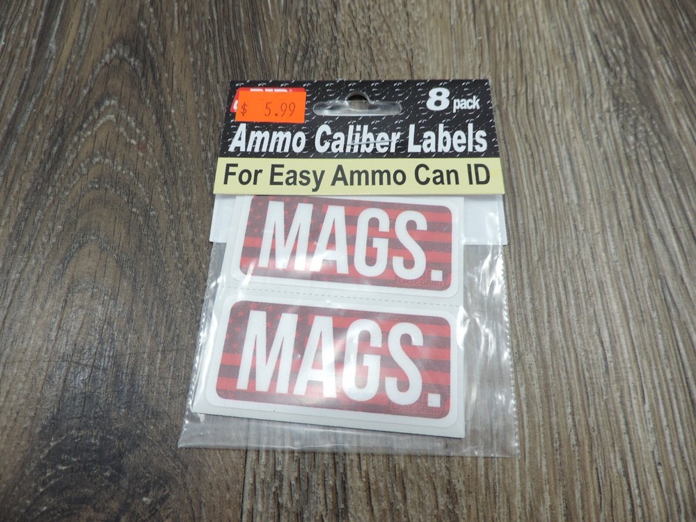 Ammo Can Caliber Labels 8 Pack MAGS CLMAGS